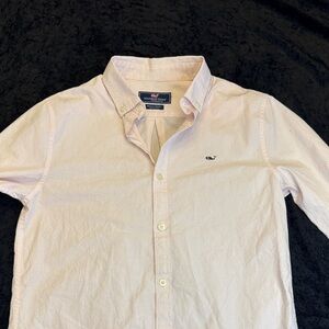 Vineyard Vines Boys Light Pink Striped Button Down Shirt size 16